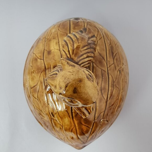 Vintage Handcrafted Holland Mold Squirrel‎ Nut Bowl With Lid - Picture 5 of 16